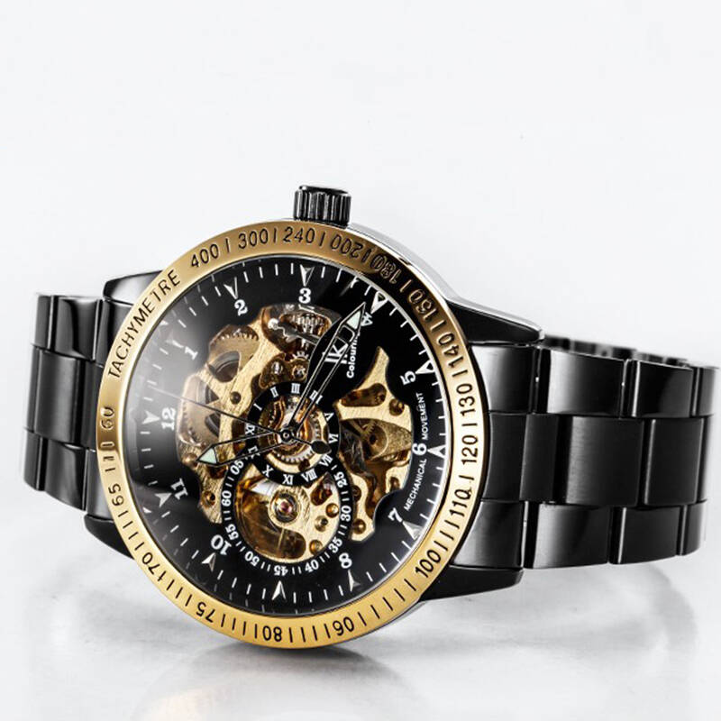 全镂空机械表休闲男表全自动钢带