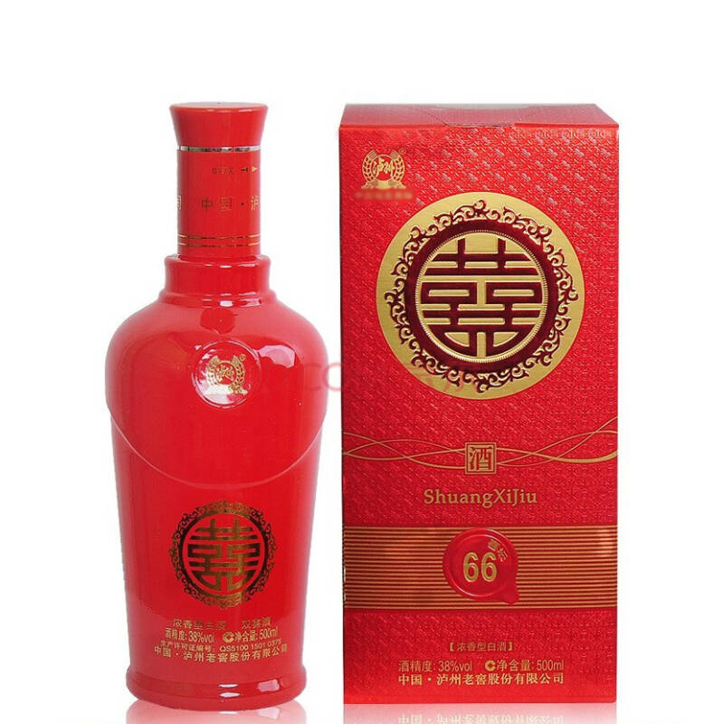 泸州老窖婚宴酒66喜坛中国人的喜酒38度 500ml