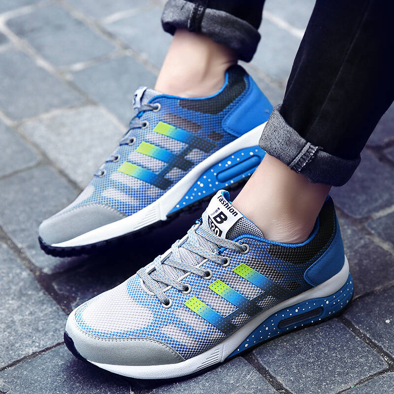 男春夏季新款透气男鞋气垫鞋轻便潮流慢跑鞋休闲鞋旅游鞋运动鞋n2792