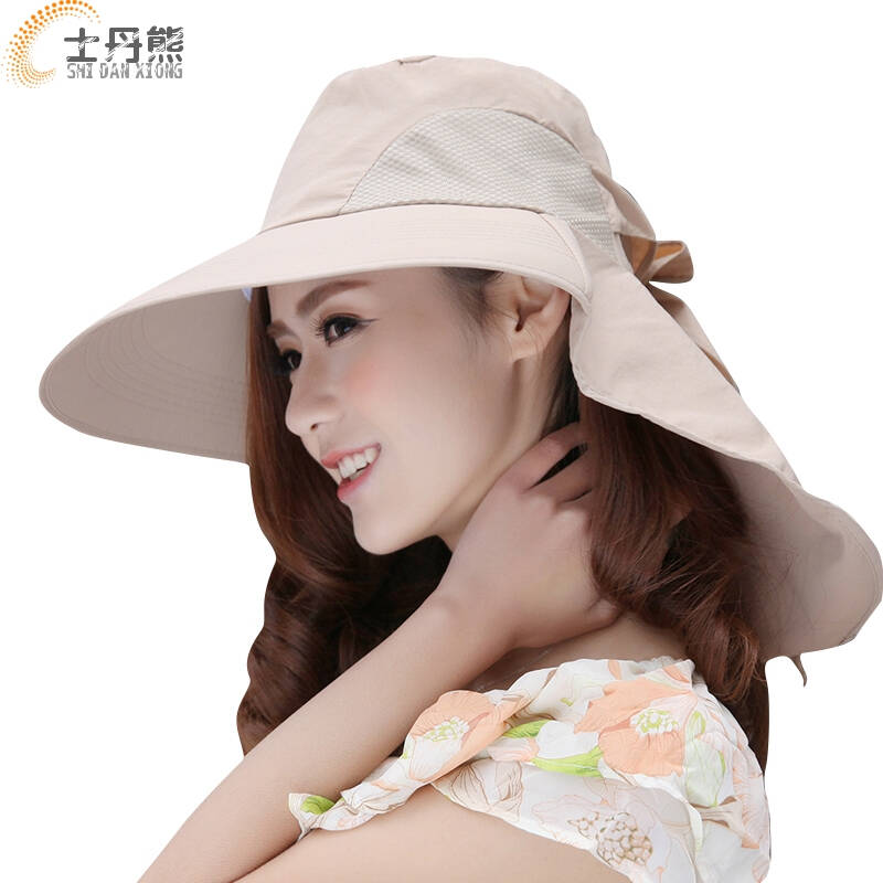 士丹熊遮阳帽 夏天太阳帽防紫外线韩版可折叠女士遮阳