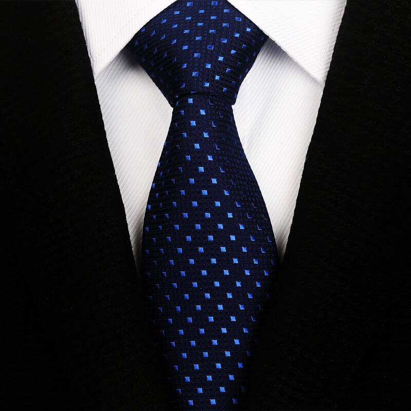 新郎结婚领带百搭西服西装白衬衫 8cm真丝格子青年潮男士领带男装正装