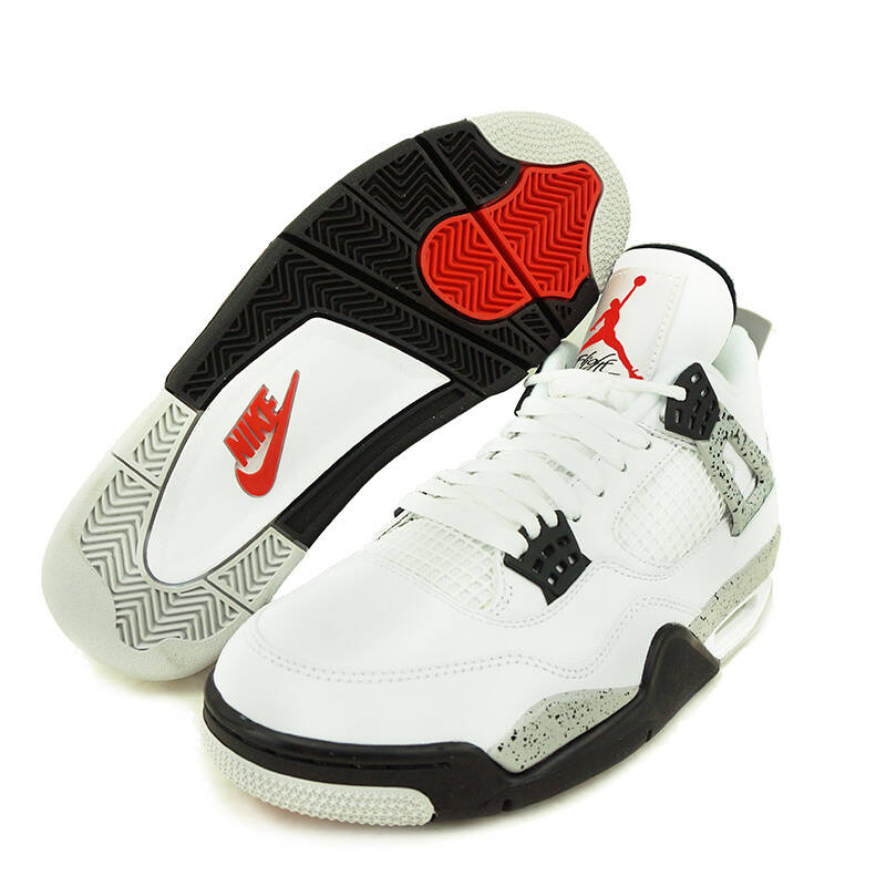 耐克/nike air jordan 4 white cement aj4 白水泥男女款 男白水泥
