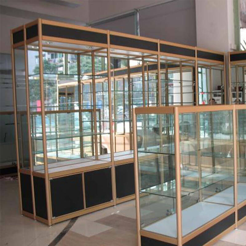 仙创展示柜 玻璃陈列柜 展销会货架精品展柜 高柜展示架 玻璃柜台