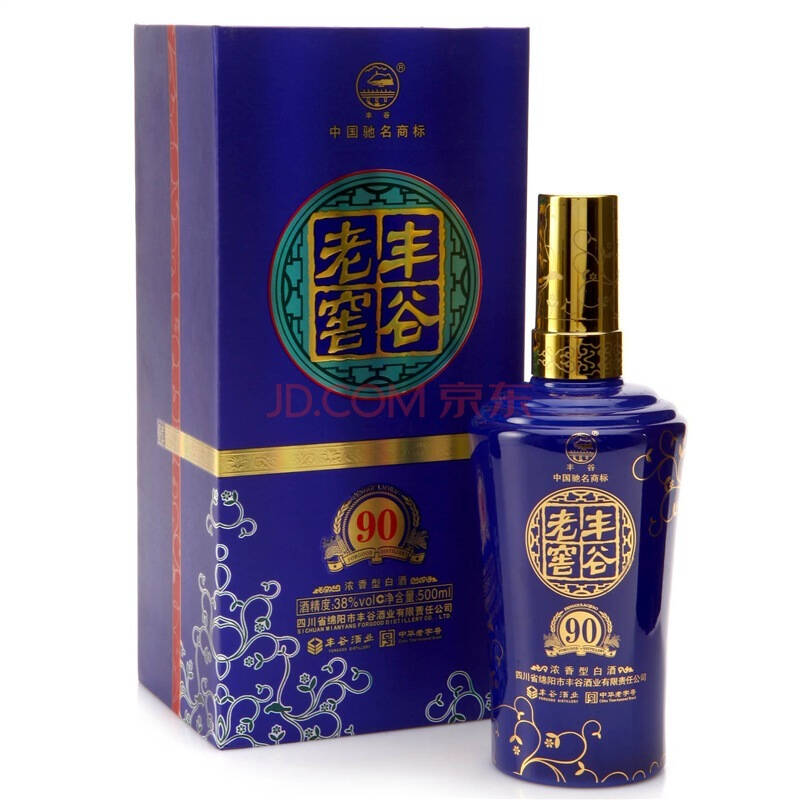 丰谷酒业 52度丰谷老窖90年青花瓷白酒500ml*6瓶 浓香