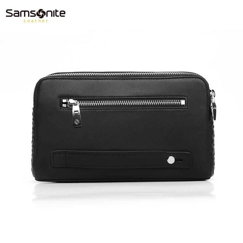 新秀丽(samsonite) 牛皮编织皮革男士手包钱包marais