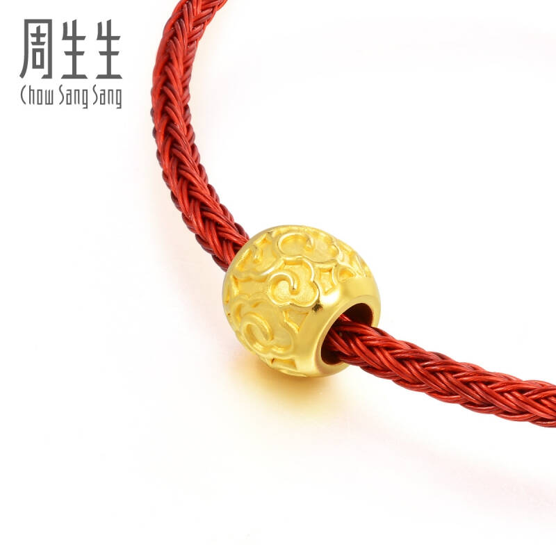 周生生 黄金(足金)charme串珠系列祥云转运珠 86337p