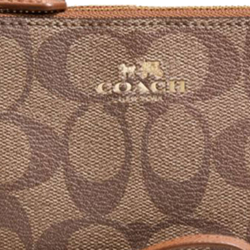 coach/蔻驰 新品 女士时尚logo标志印花顶部拉链手拿包 腕包 女包