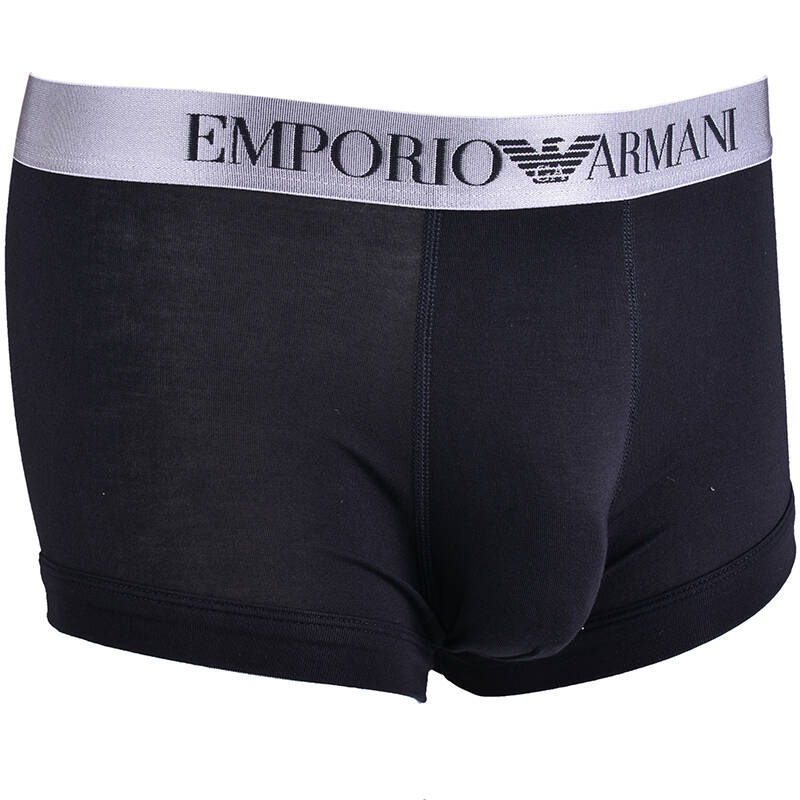 emporio armani 安普里奥·阿玛尼 男士黑色莫代尔内裤 四角裤 平角裤
