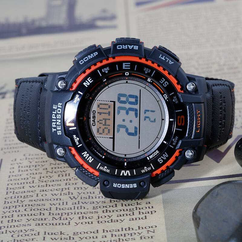 【全国联保】卡西欧(casio)手表电子防水登山跑步运动男表 sgw-1000b