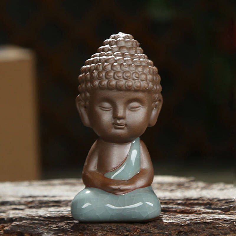 云品家居 茶宠佛像小和尚 小如来哥窑 汝窑茶宠 茶宠摆件 yp-茶宠哥窑
