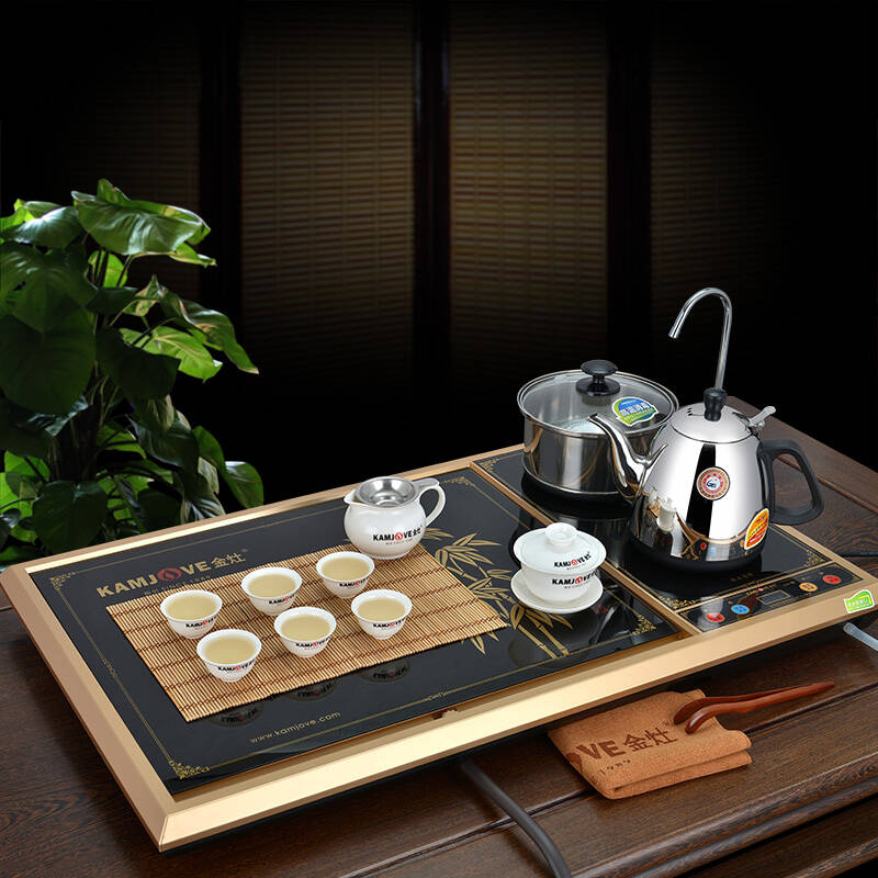 金灶(kamjove)玻璃茶盘排水功夫茶具智能自动上水泡茶