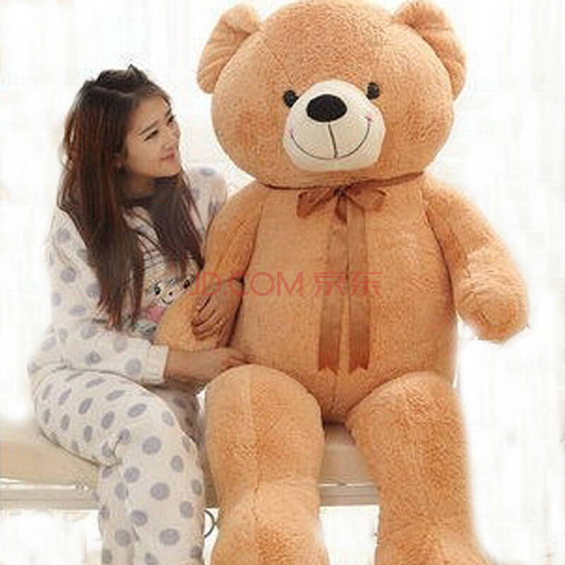 茵凡薰衣草小熊毛绒玩具熊公仔 泰迪熊抱抱熊 棕色 1.6m5kg