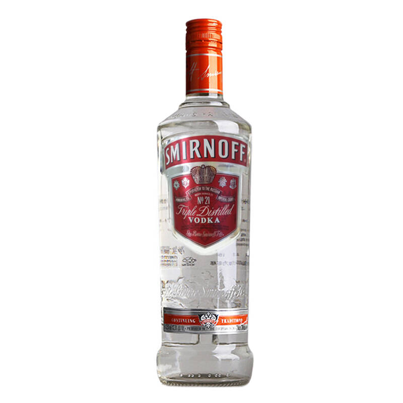 【洋酒】smirnoff斯米诺(红牌)皇冠伏特加 750ml