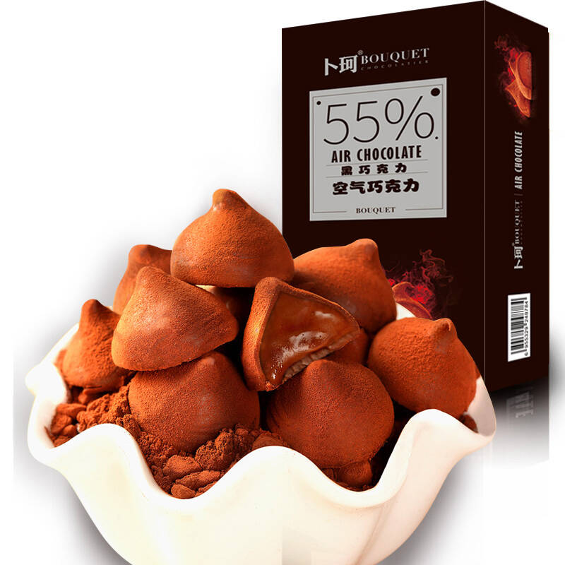 卜珂空气巧克力(纯可可脂黑巧克力) 90g
