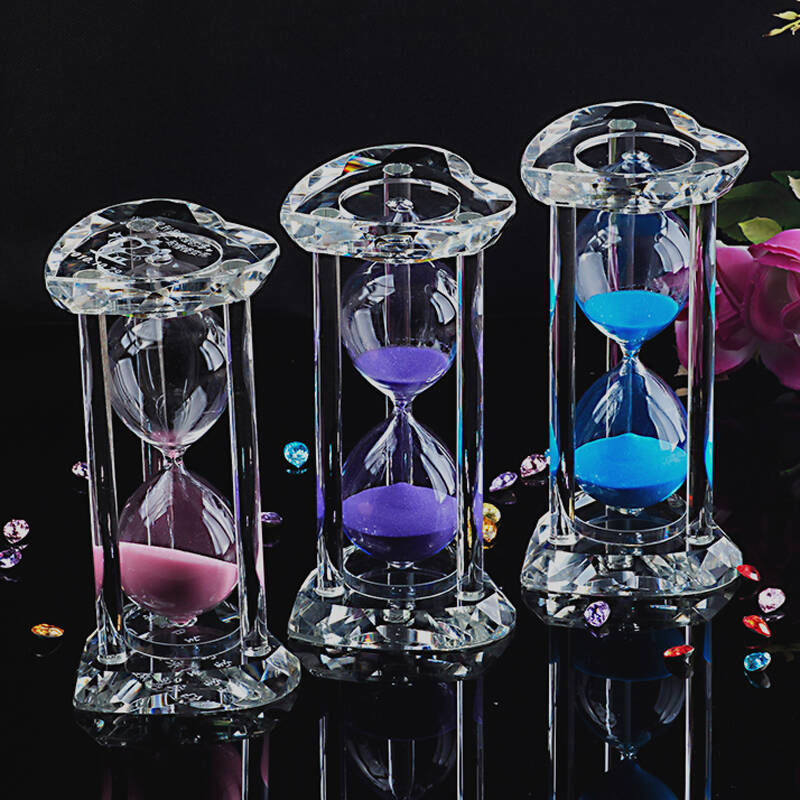 伊诺沫 创意沙漏15/60/30分钟计时器摆件创意送生日礼物礼品 圆形蓝色