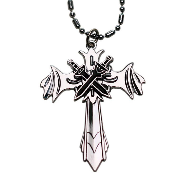 甜蜜城堡 动漫项链 天使之翼转动十字架翅膀项链 刀剑神域项链