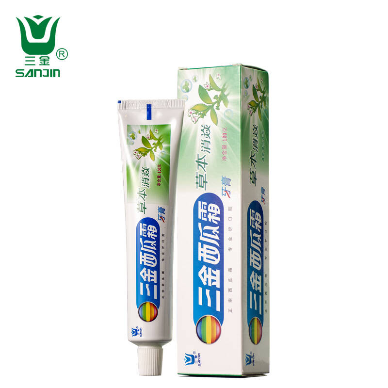 三金西瓜霜牙膏 草本消焱薄荷香型牙膏 净含量100g 3支装100g*3