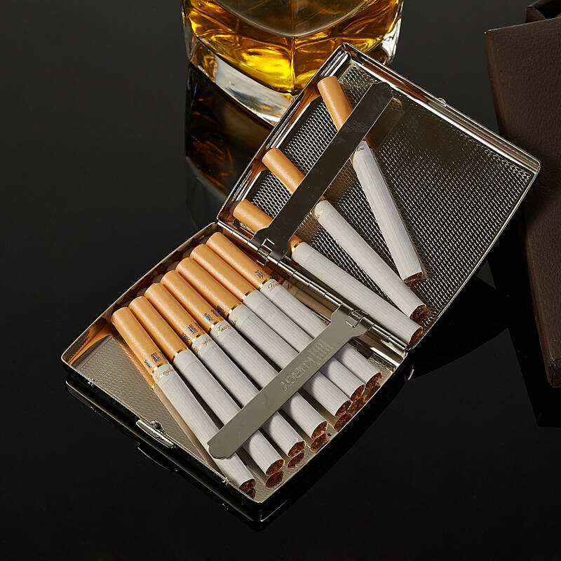 御目 香烟盒20支装 不锈钢金属刻花男士创意个性烟盒子送男朋友老公