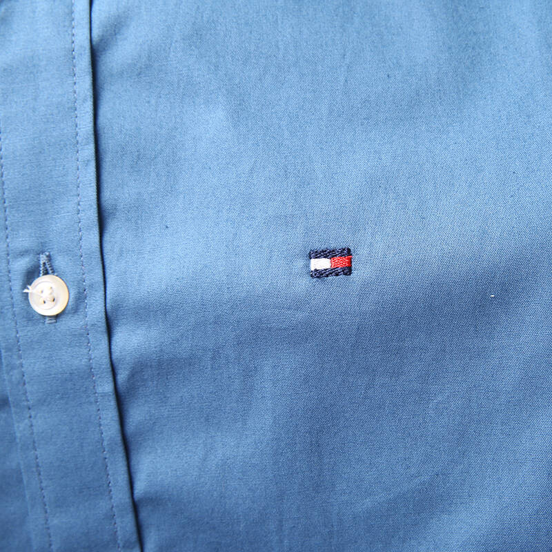 tommy hilfiger 汤米·希尔费格 男士靛蓝色弹力棉长袖衬衫 887820092
