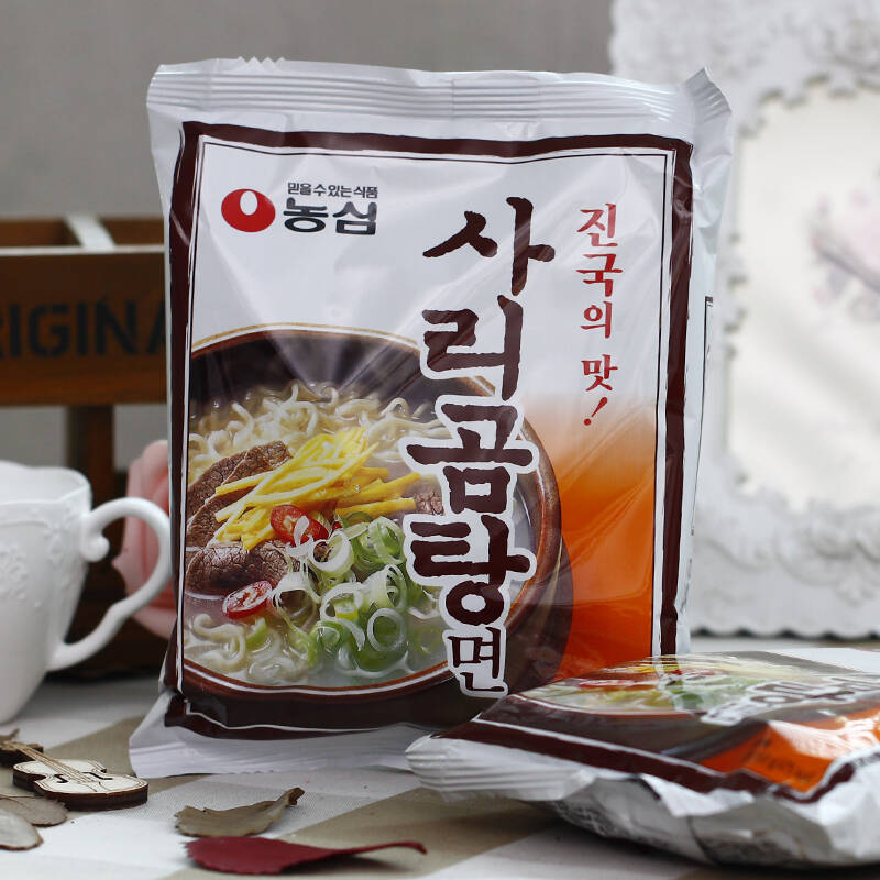 韩国进口方便面农心牛肉骨汤拉面110g速食泡面 煮面
