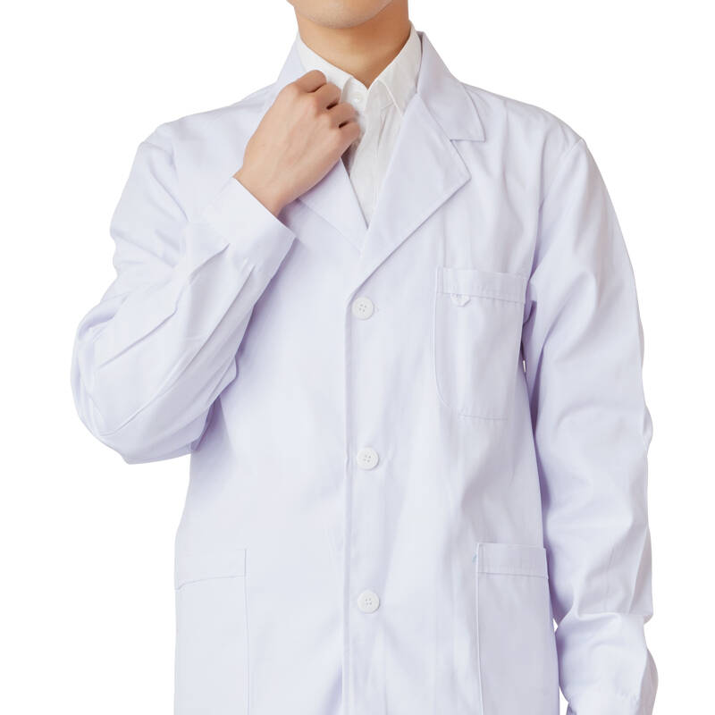 long医生白大褂 长袖秋冬男款加厚医生服 实验室工作服 西服领白大褂