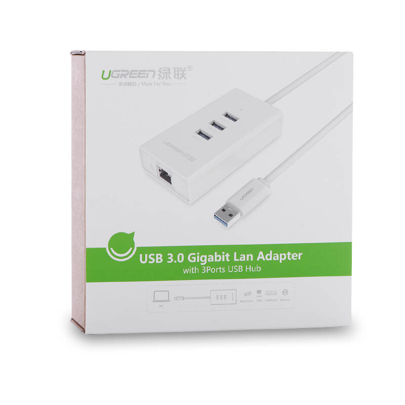 0转rj45网线接口 usb有线千兆网卡 3口hub/分线器/集线器 苹果mac外置