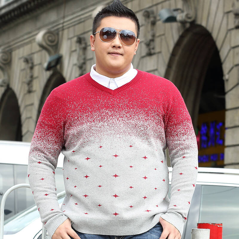 享穿新款大号秋冬装男士加肥加大毛衣胖子大码男装套头长袖针织衫