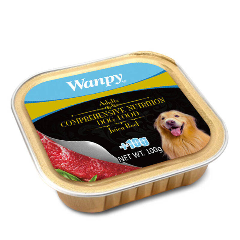 顽皮(wanpy)狗罐头餐盒 狗粮宠物食品宠物狗零食狗罐头 浓汁牛肉餐盒