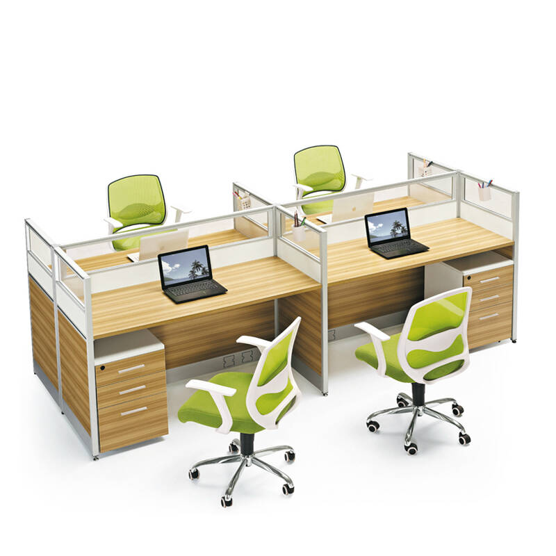 鑫衢xinqu 板式办公桌职员桌员工台组合高档办公屏风台 四人卡位隔断