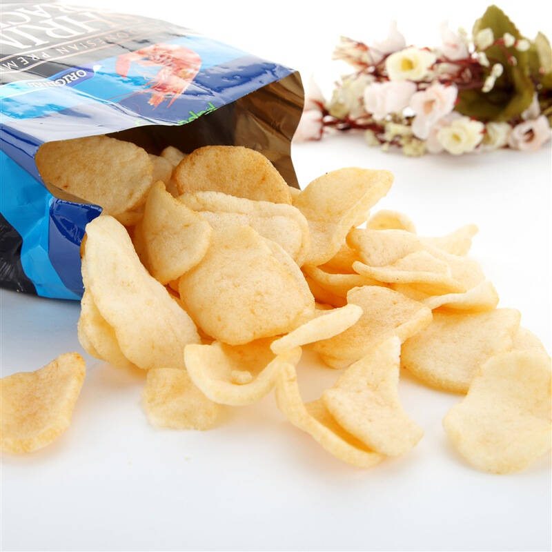 【京东超市】印尼进口 啪啪通(papatonk) 虾片 原味2连包 85g*2/包