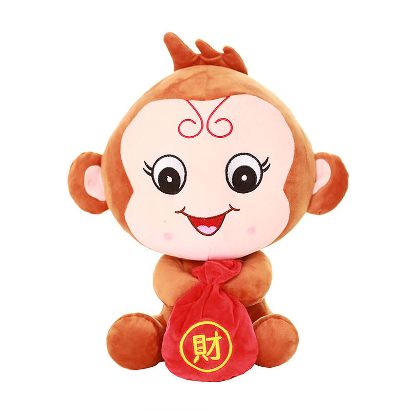 小棒客猴年吉祥物 招财进宝福猴 猴子公仔猴毛绒玩具新年会礼物礼品