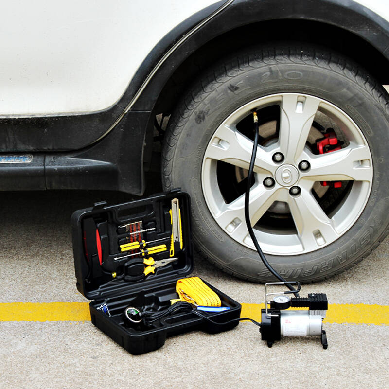 轮胎打气泵便携式电动充气泵充气机补胎打气筒打气机带胎压计 汽车