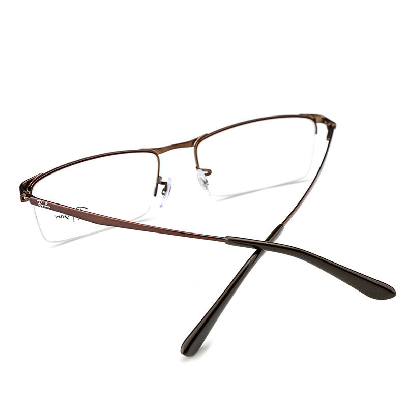 rayban雷朋眼镜框男女时尚款咖色金属镜架rx6281d 2758 55mm