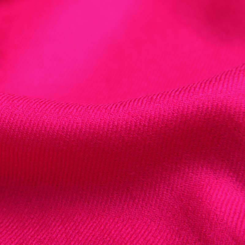 2015春夏斜纹羊毛纯色散穗亲肤舒适女士围巾保暖披肩 日光微澜-玫红色