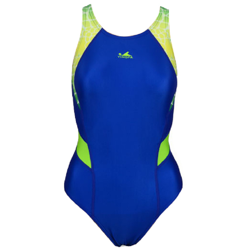英发泳衣女士三角连体专业竞速比赛训练泳装显瘦有儿童码 946-3 xl码