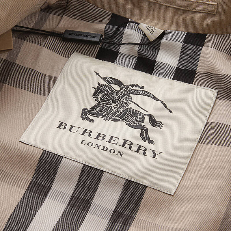 burberry 巴宝莉 london系列女款米白色棉质修身双排扣风衣08码