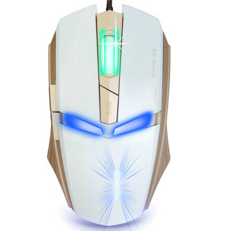 虎猫有线笔记本电脑个性鼠标 多色牧马人风格cf lol金属游戏大鼠标