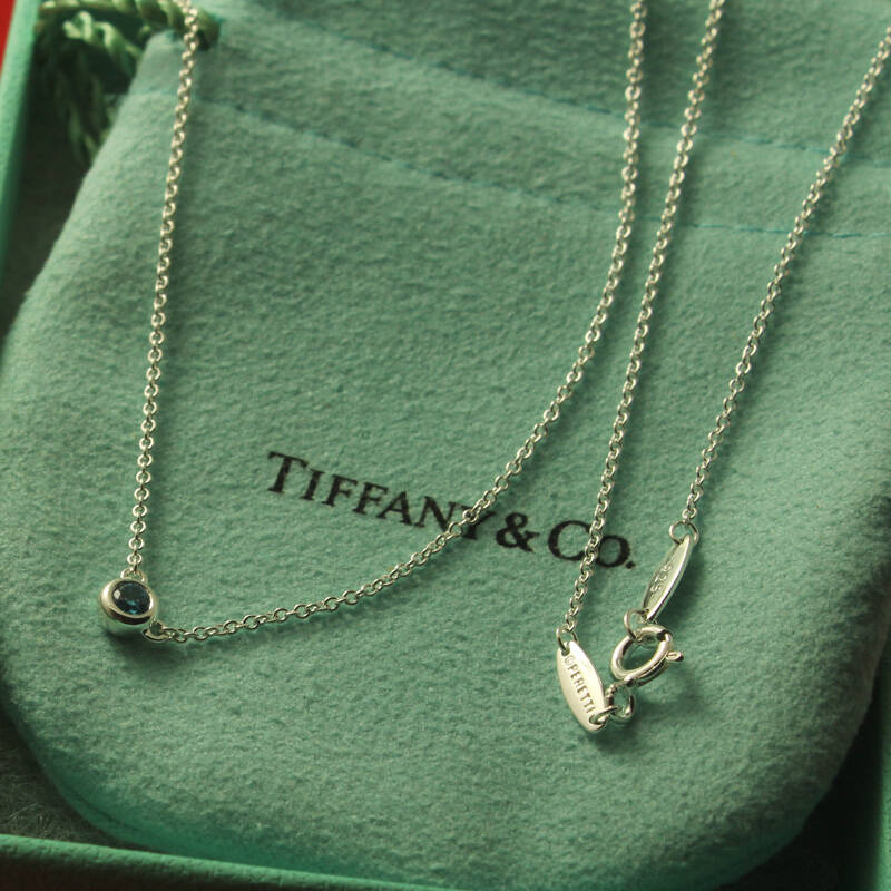 蒂芙尼(tiffany & co.)蒂凡尼纯银镶钻石吊坠项链   .