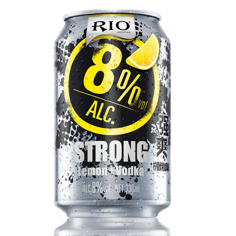 锐澳(rio)预调酒 8.0%vol 柠檬味伏特加鸡尾酒 330ml