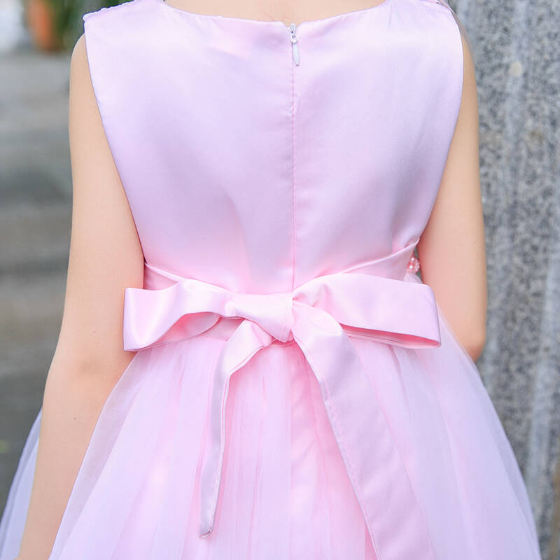 童光流年 童装公主裙儿童连衣裙女童韩版短袖品牌中大童裙子q299粉色