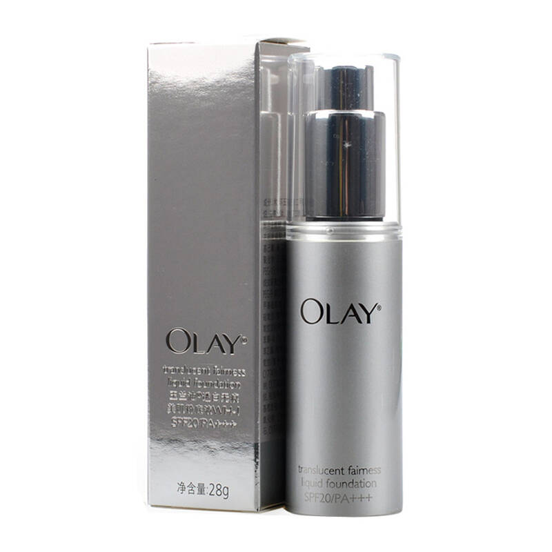 olay玉兰油透白无痕美肌粉底液spf20pa wh1淡粉 适合白皙肌肤