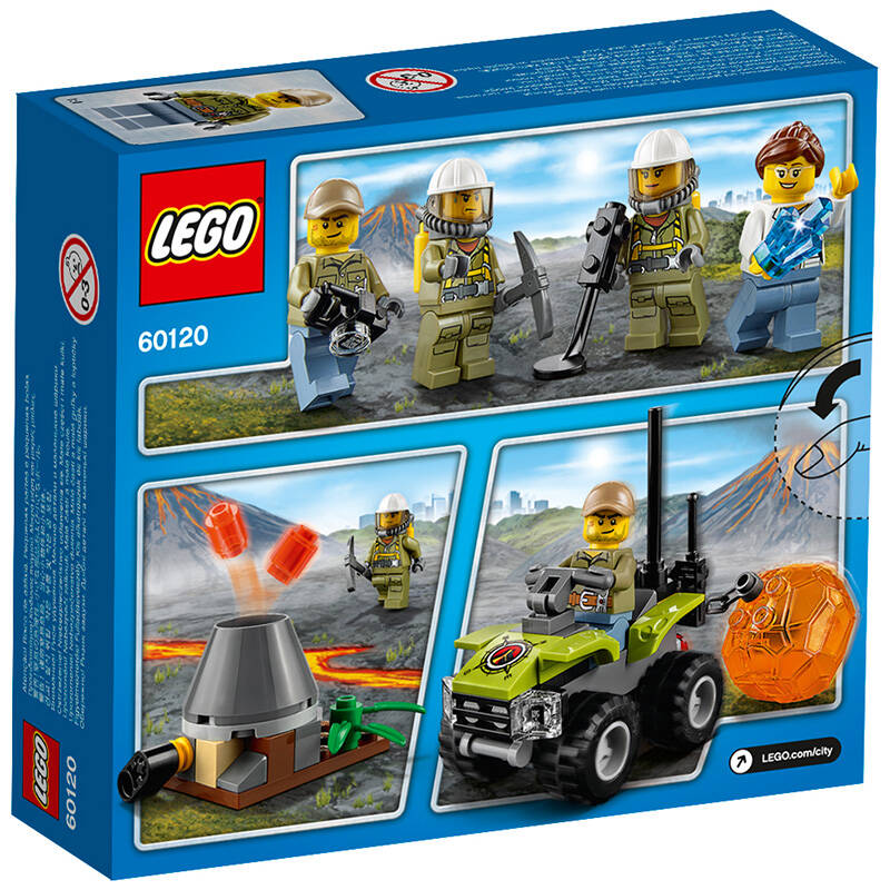 乐高 城市系列 5岁-12岁 火山入门套装 60120 儿童 积木 玩具lego