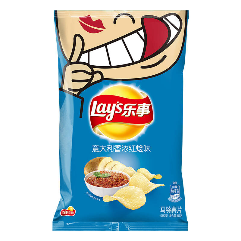 【京东超市】乐事(lay"s)薯片 意大利香浓红烩味 45g(新老包装随机