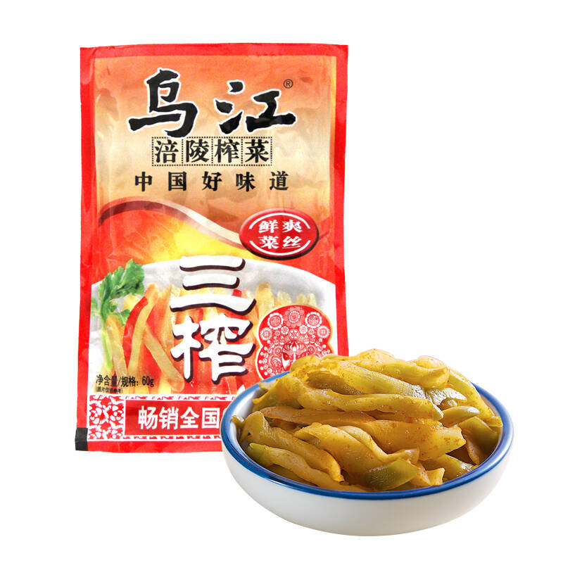 【京东超市】乌江 涪陵榨菜 三榨鲜爽菜丝60g