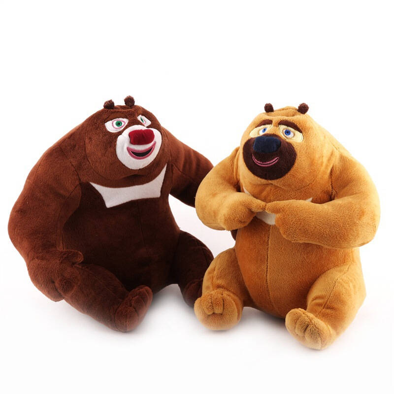 熊出没boonic bears 毛绒玩具公仔组合套装 熊大,熊二