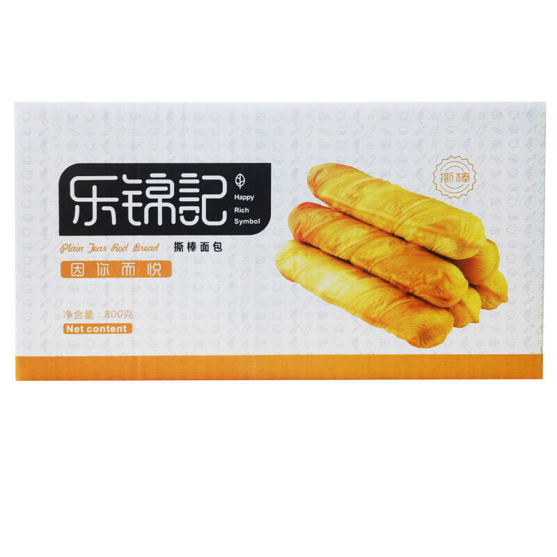 【京东超市】乐锦记手撕面包 撕棒原味 小箱装 800g/箱