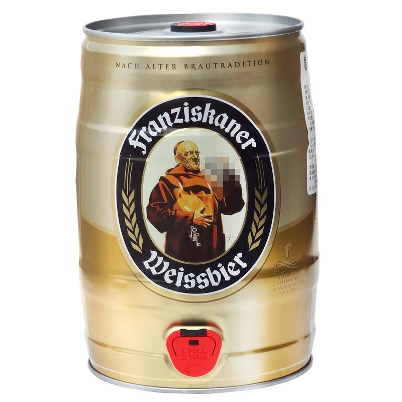 德国进口慕尼黑教士小麦啤酒纯麦啤酒 5l*1桶装16年12月11号到期