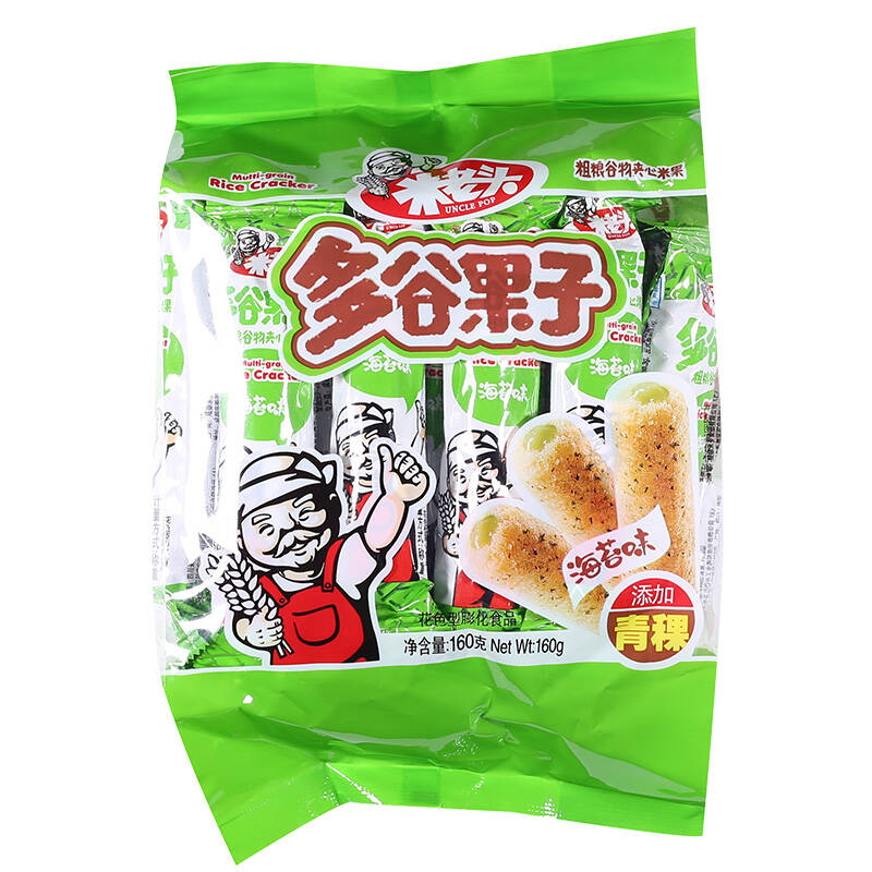 自营 米老头(uncle pop)多谷果子 海苔味 160g