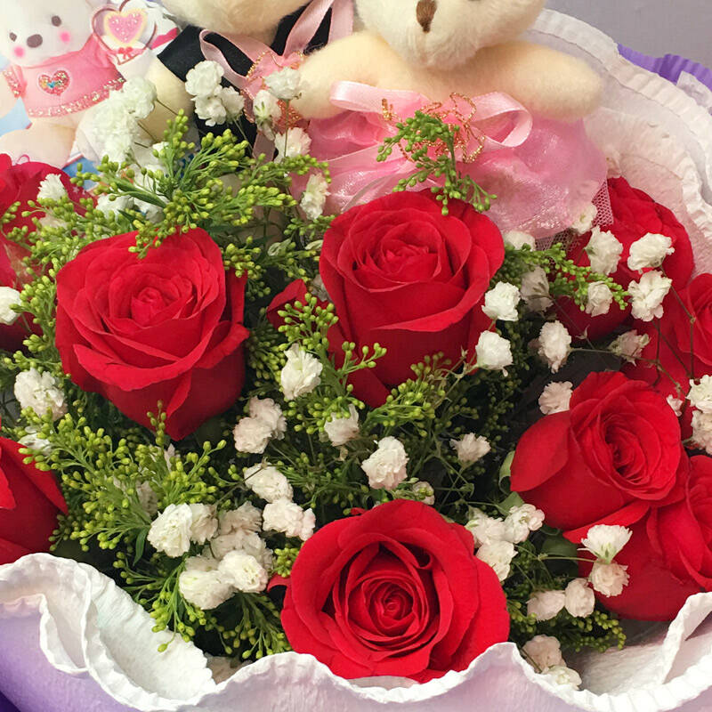 9朵红玫瑰花束(超值) 节日鲜花价格