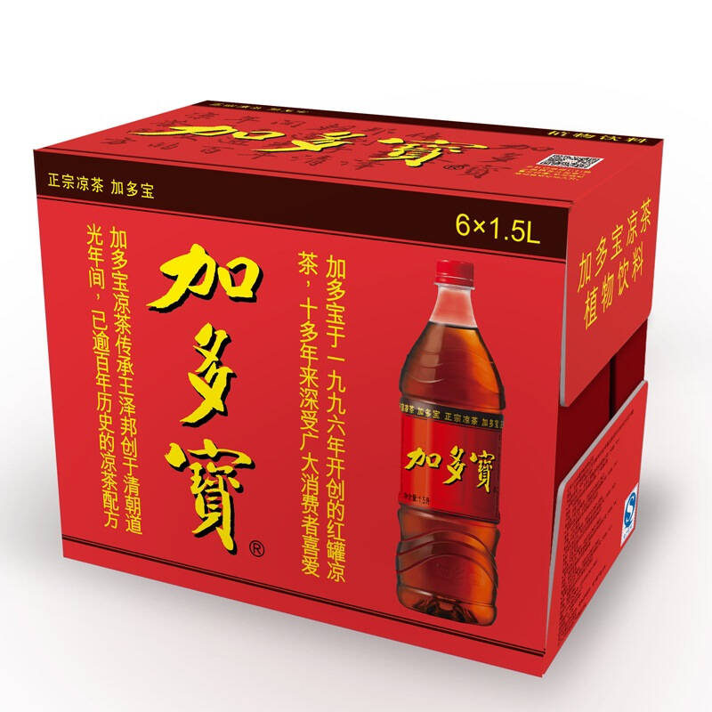 加多宝 饮料 凉茶pet1.5l*6瓶装 整箱